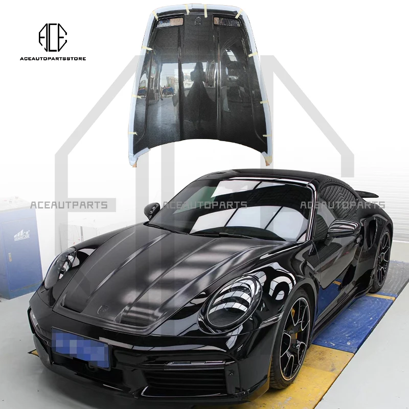 911 Carbon Fiber Front Hood For 992 TC Style Carbon Fiber Engine Cover For Porsche 911 2019-2022 Front Trunk Lid Car Parts