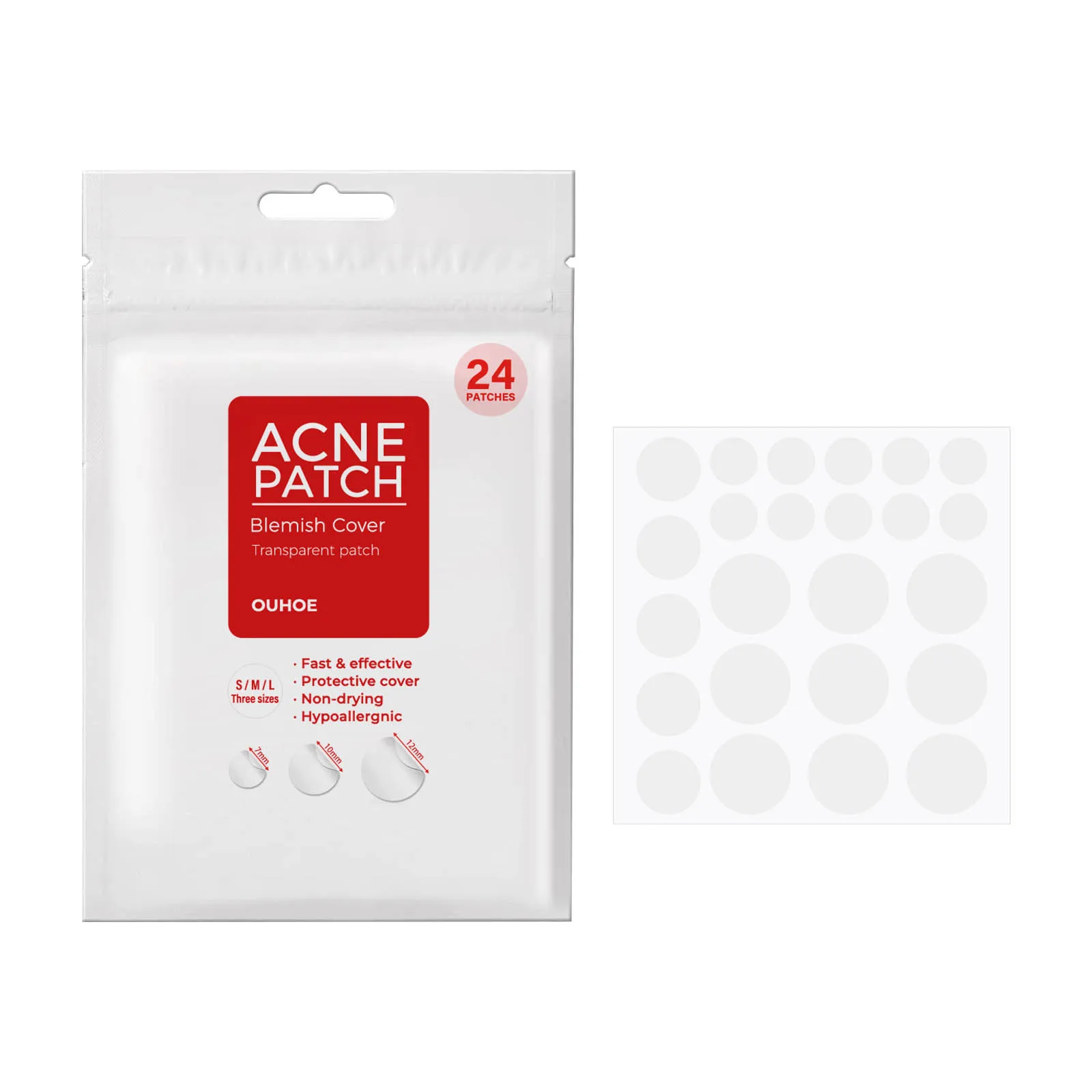 حب الشباب التصحيح بثرة غطاء إصلاح علاج حب الشباب الوجه السلس العناية بالبشرة غير مزعجة خفيفة حب الشباب بثرة التصحيح #5