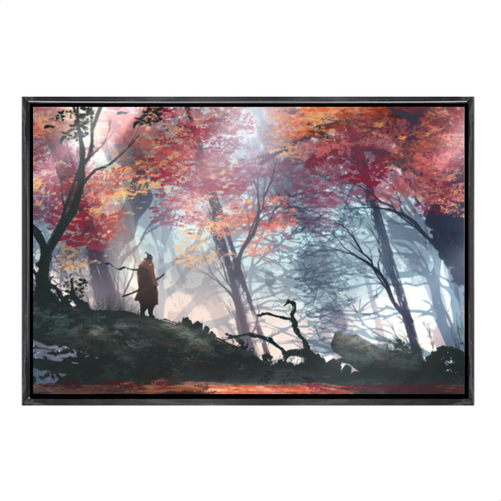 

Японская манга, многоразмерный холст, постер в двойной рамке, настенное искусство, домашний декор Sekiro для гостиной, спальни