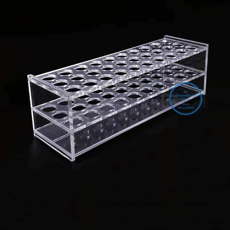 1Piece/Lot Plastic Test Tube Rack Holder, Organic Glass Support Burette Stand Test Tube Stand Diameter 16mm-26mm, 30/40/50holes