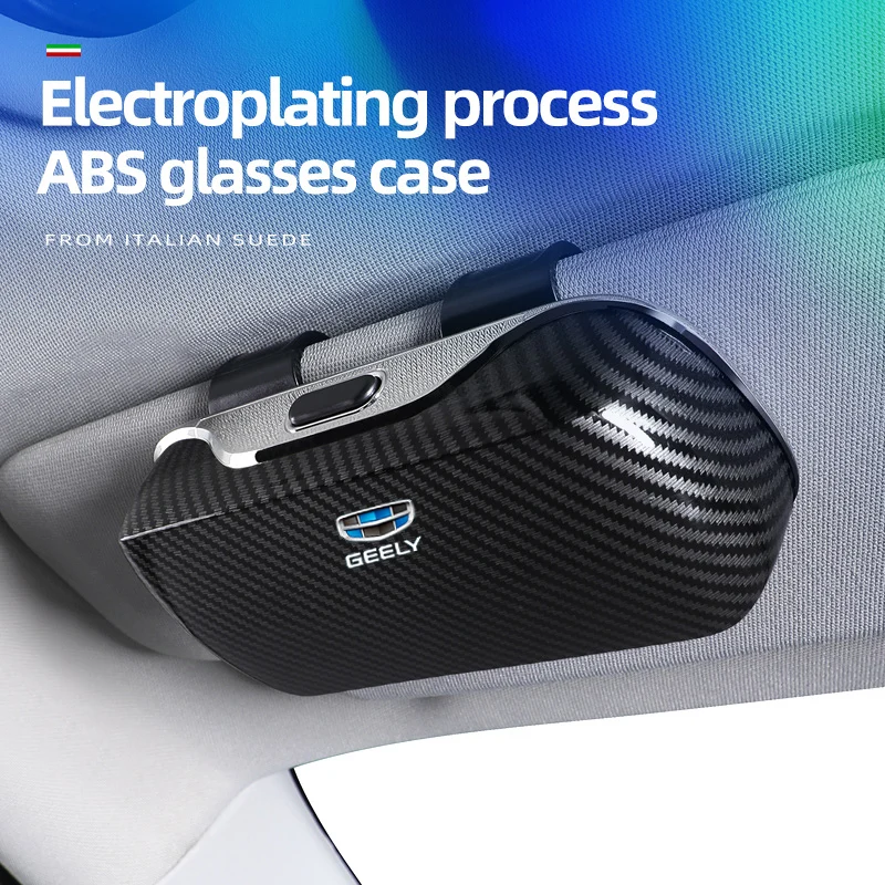 

Автомобильный козырек для очков, портативный чехол для GEELY Monjaro Xingyue L KX11 Coolray Geometry C GX3 Emgrand, держатель для солнцезащитных очков, чехол для очков