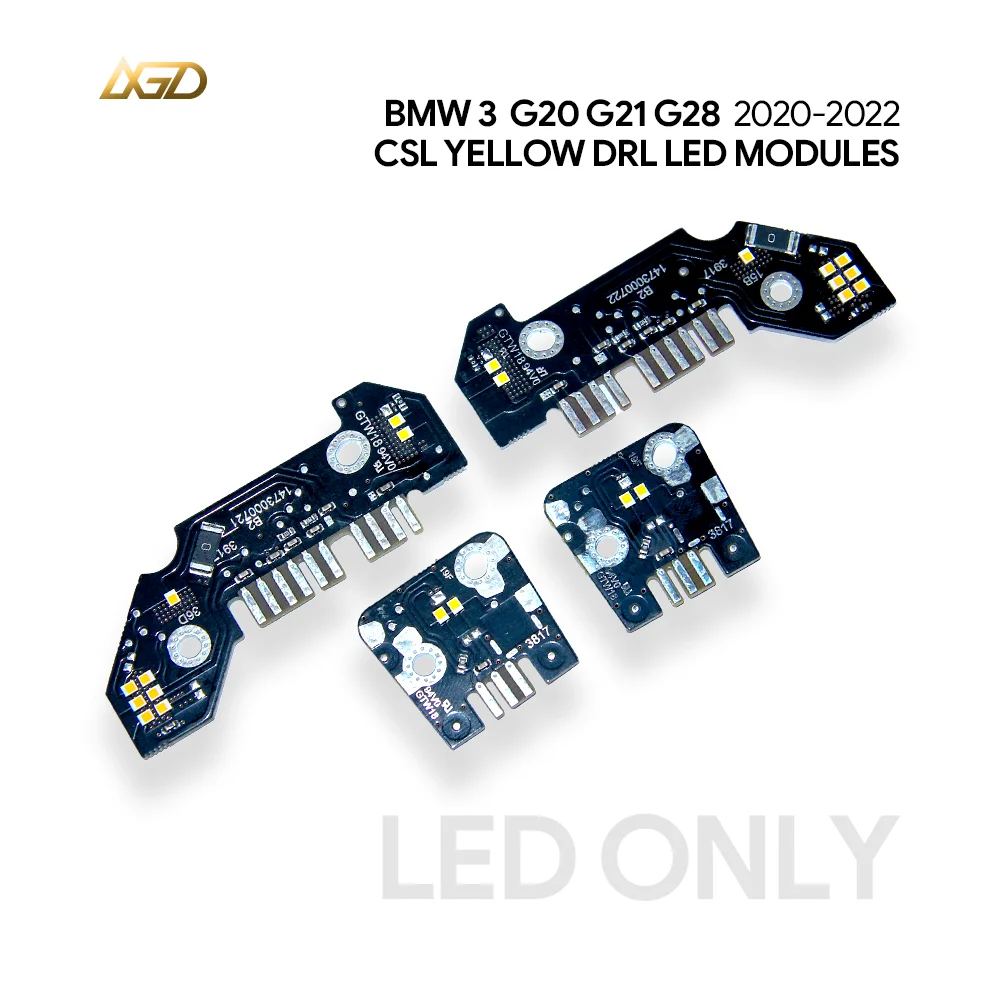 

Светодиодная плата Yellow Angel Eyes DRL для BMW G20 G21 G82, версия для США 2019-2022 годов, подходит для светодиодных фар S5A4A