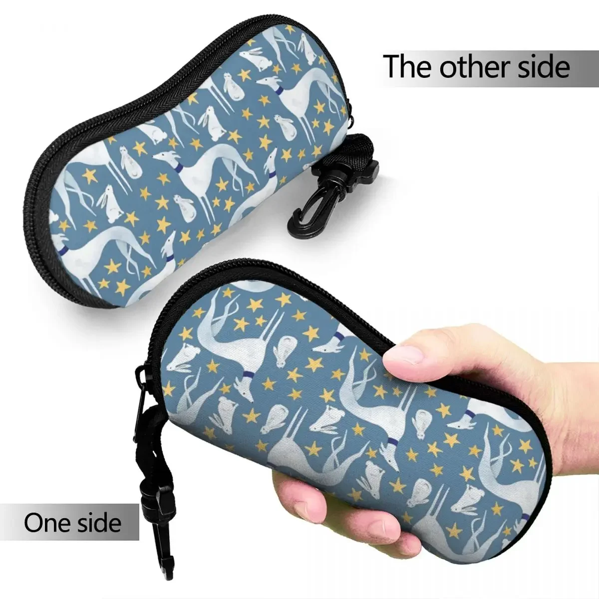 Galgo Hare And Stars Glasses Case Convenient Greyhound Whippet Dog Glasses Box Ultra Sunglasses Box