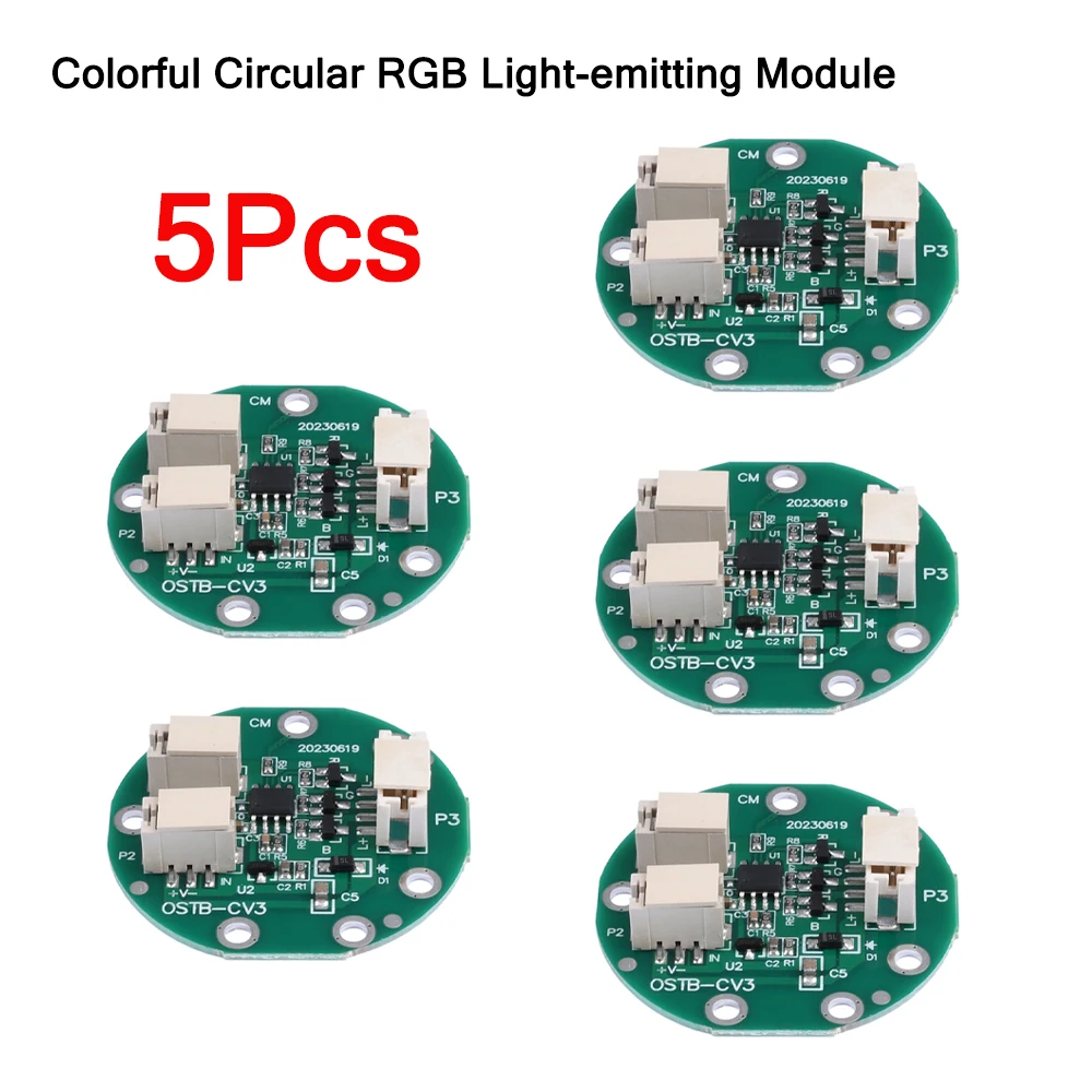5Pcs Colorful round RGB light-emitting table river table module driver module touch switch river light power module
