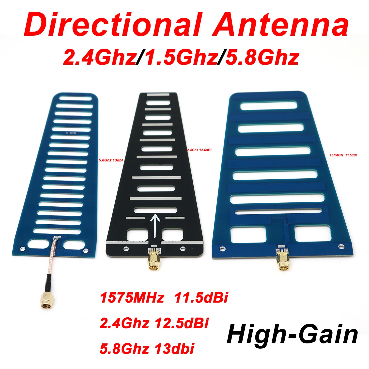 1575Mhz 2.4Ghz 5.8Ghz Directional Antenna High‑Gain Yagi Antenna LNA 1.5G GPS 2.4G 5.8G WIFI RF POWER Amplifier Drone FPV RC ANT