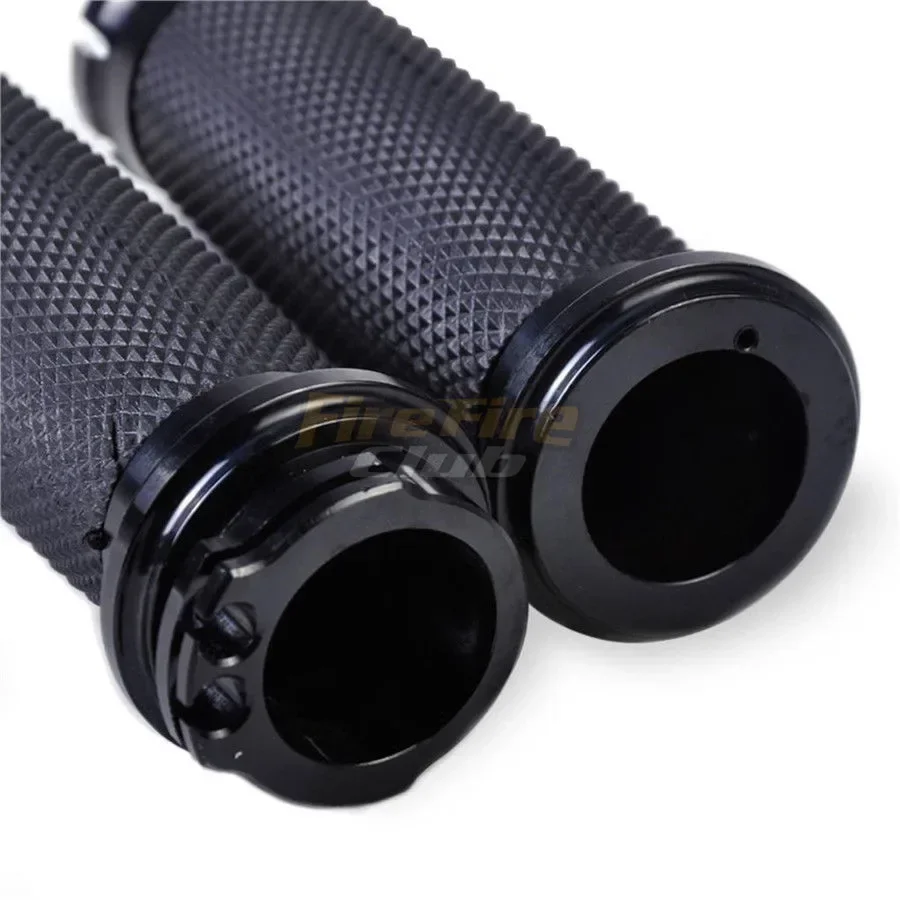 For Harley Sportster 883 1200 Touring Dyna Softail  Rubber Motorcycle Handlebar Hand Grip 1\'\' 25mm Handle Bar Grips