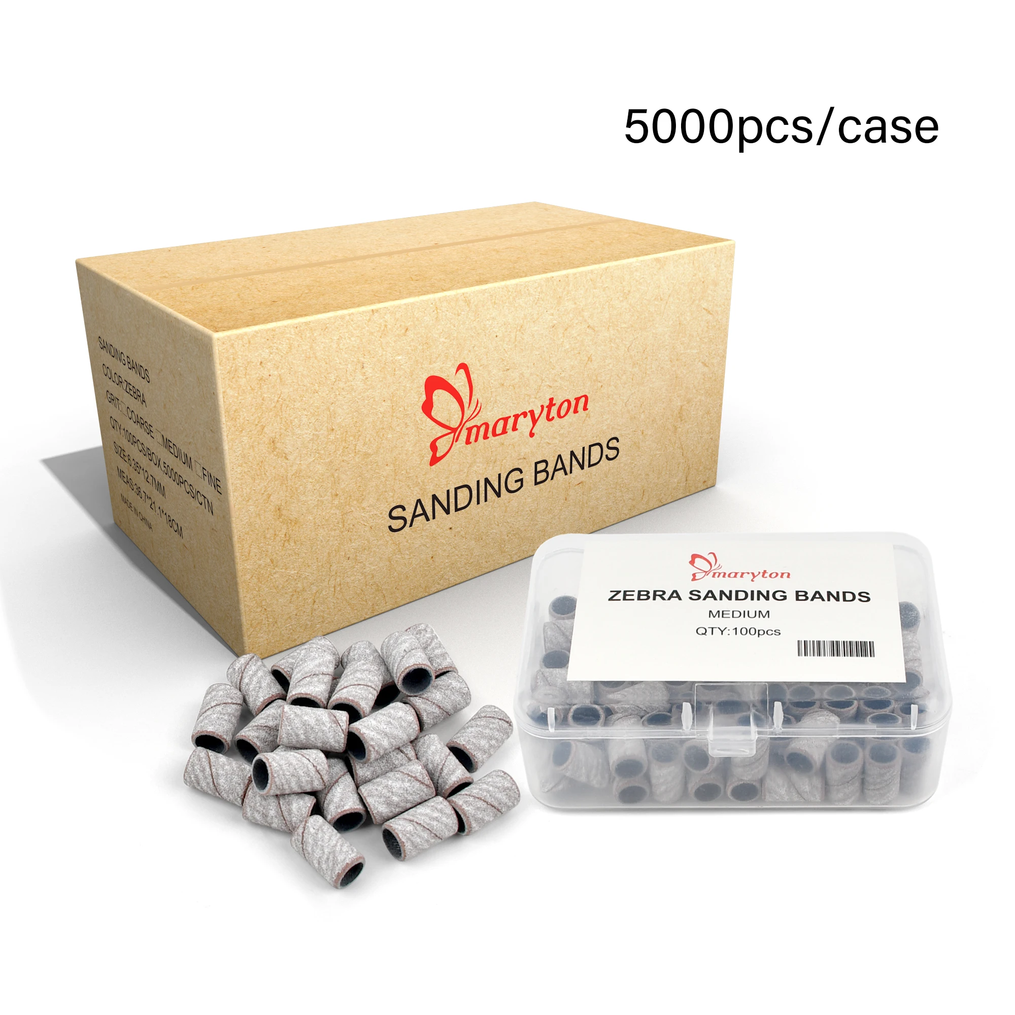 

Наборы фрез для маникюра (5000 шт./коробка), инструменты и аксессуары для маникюра, шлифовальные ленты Zebra 6,3 мм