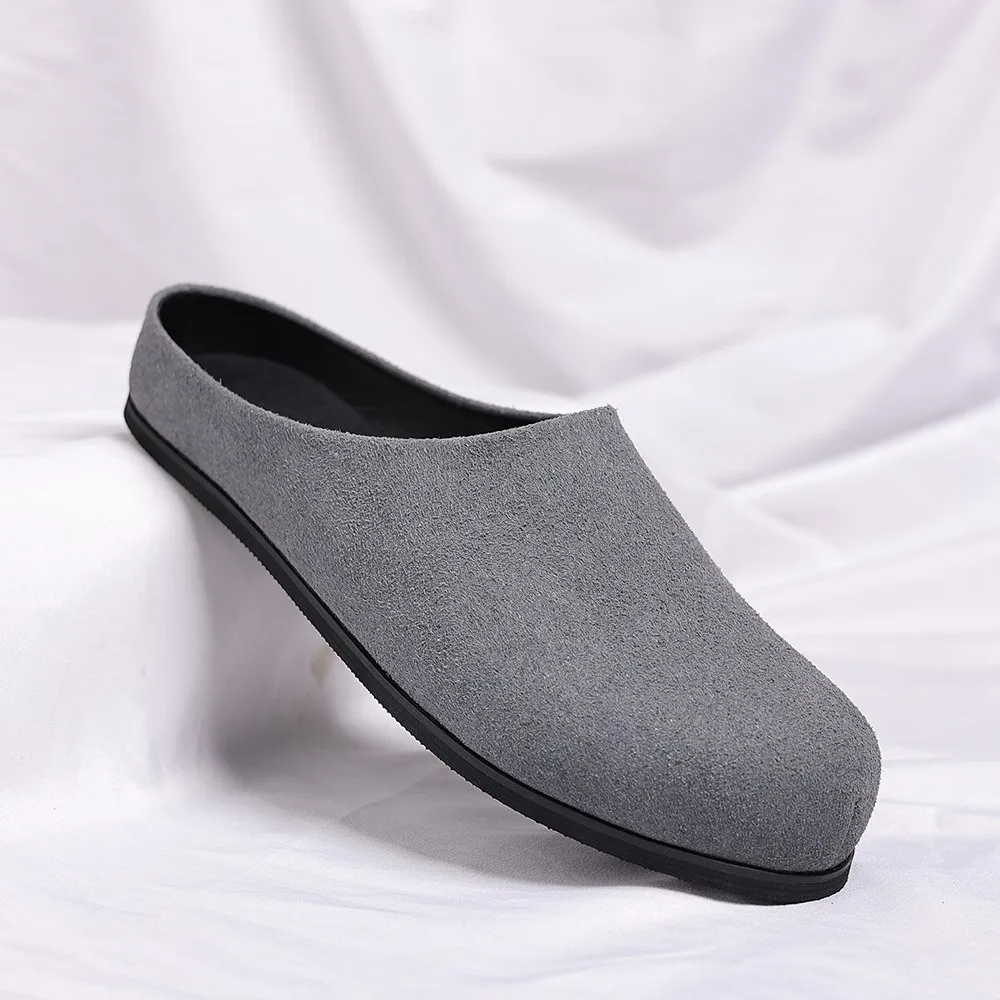 formal mules man casual business Coiffeur half shoes for man designer slippers for man fashion half slippers heren mules homme view 4