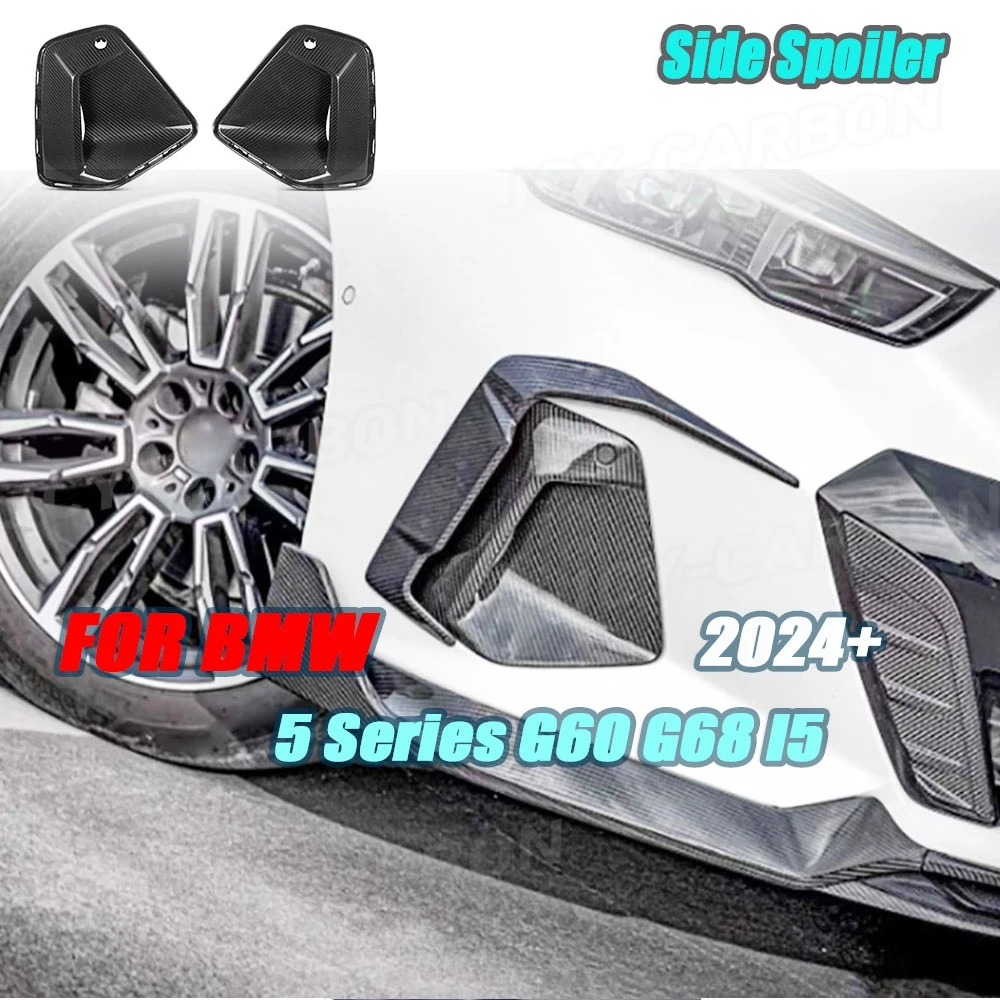 

Dry Carbon Fiber Front Bumper Air Vent Cover Trim Foglamp Mesh Grill Bodykits For BMW 5 Series G60 G68 I5 2024+