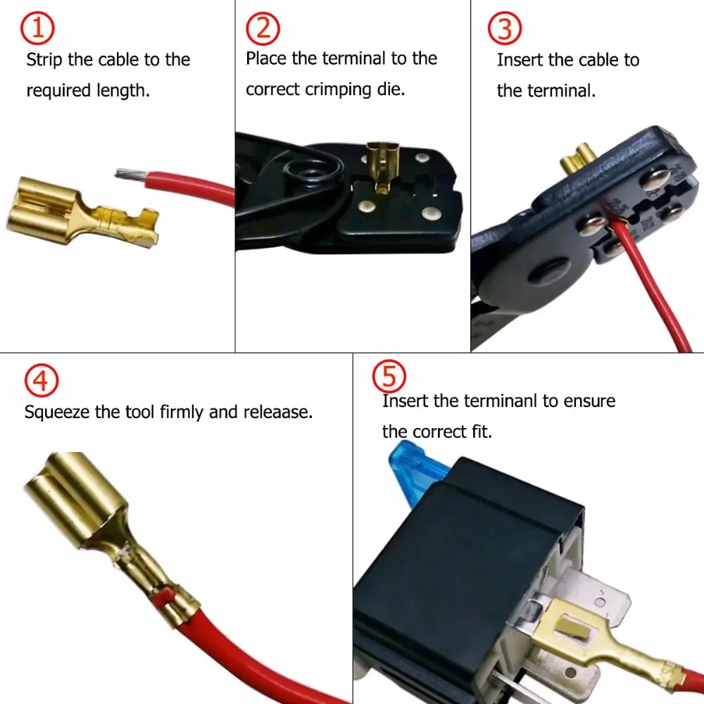 100PCS 2.8/4.8/6.3mm Female&Male Crimp Spade Connector Car Speaker Electrical Wire Connectors Transparent Sleeve