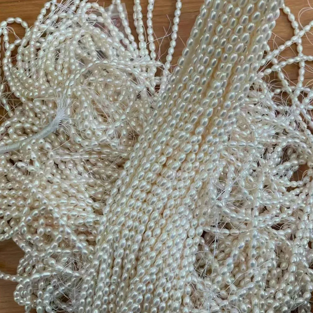 

Factory Wholesale Selected Natural Freshwater Pearl Rice Loose Spacer Beads for Jewelry Making DIY Necklace Bracelet Accessories