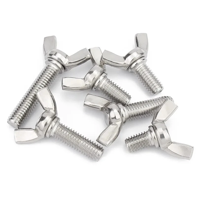Wing Thumb Hand Tighten Screws 304 Stainless Steel Butterfly Claw Bolts M3 M4 M5 6mm 8mm 30mm 40mm 50mm