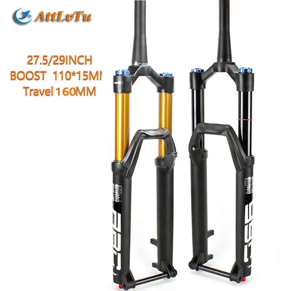 Bicycle Boost Air Fork, MTB Suspension Fork, 27.5, 29 Inch, 160mm Travel 110x15 Thru Axle Shock, Bike Parts