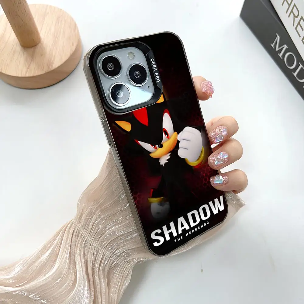 Sonic The Hedgehog 3 Movie MINISO Phone BLACK Popular In Korea Wholesale Case For IPhone 16 15 14 13 12 Pro XR Shockproof Color