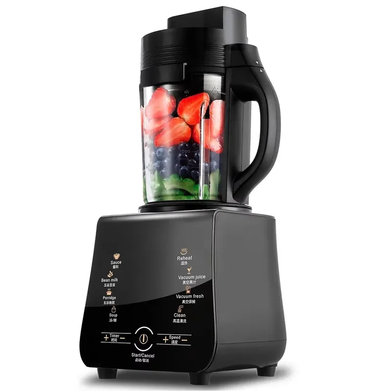 Professional High Speed Electric Vacuum Mixer Commercial Grade Power Blender for Kitchen Heavy Duty Stainless Steel Mixing