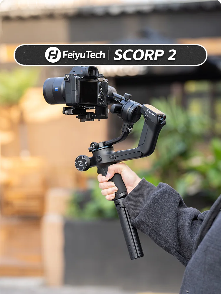 FeiyuTech SCORP 2 Camera Gimbal Stabilizer 3-Axis Handheld Mirrorless DSLR for Sony ZVE10 A7IV A6400 Canon R Nikon  Feiyu Tech