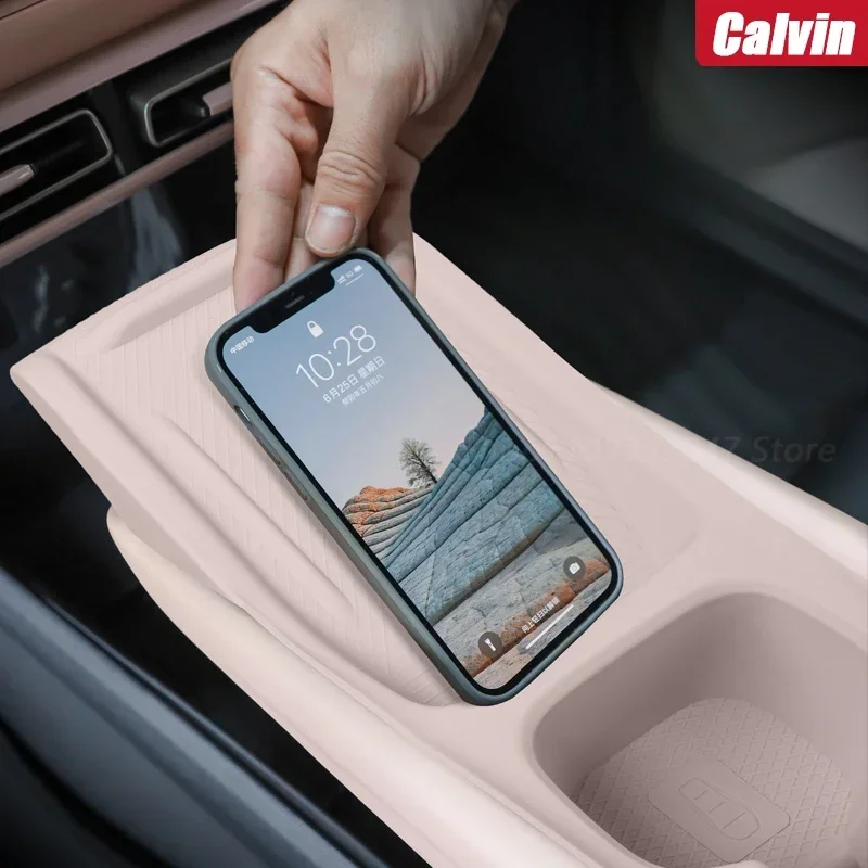 

For BYD SEAGULL Cup Holder Under Passenger Air Vent Wireless Charging Mat Water Cup Holder Storage Interior Accessories