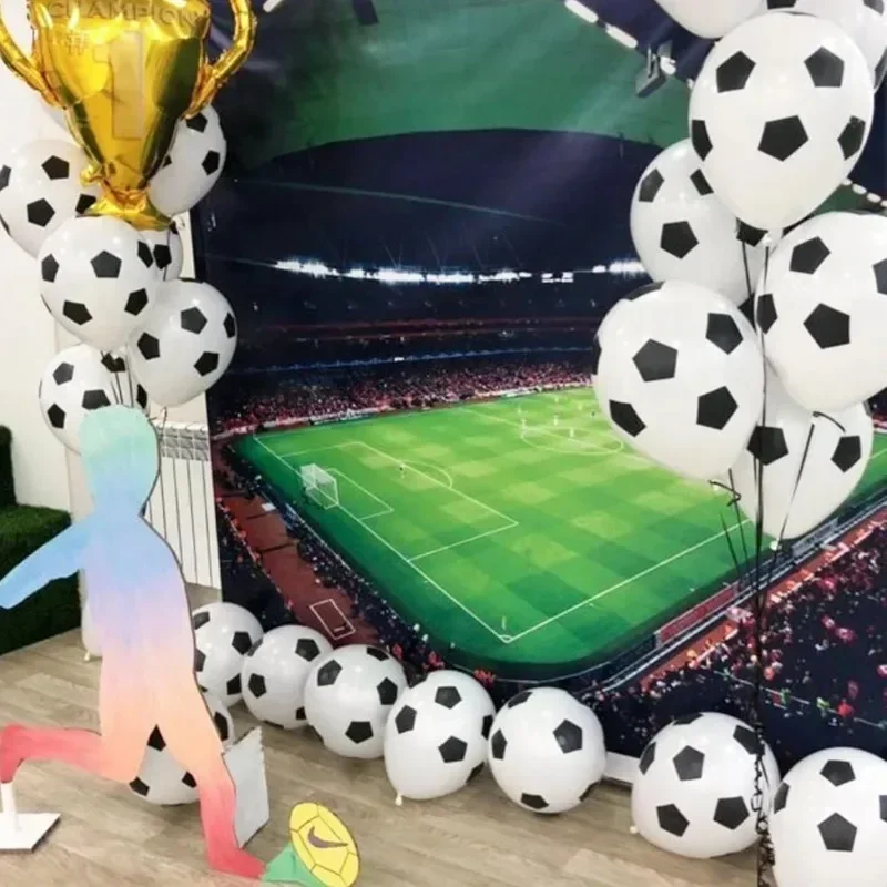 100/20pcs Football Balloons 12 Inch Latex Soccer Balloon Sports Theme Soccer Fans Inflation Toys for Birthday Kids Party Props