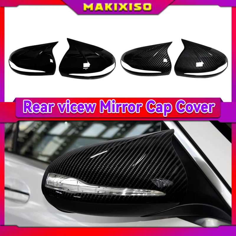 

For Mercedes Benz C GLC S E Class W205 X253 W222 W213 W238 Replacement Carbon Black Side Rearview Mirror Cover Caps Shell LHD