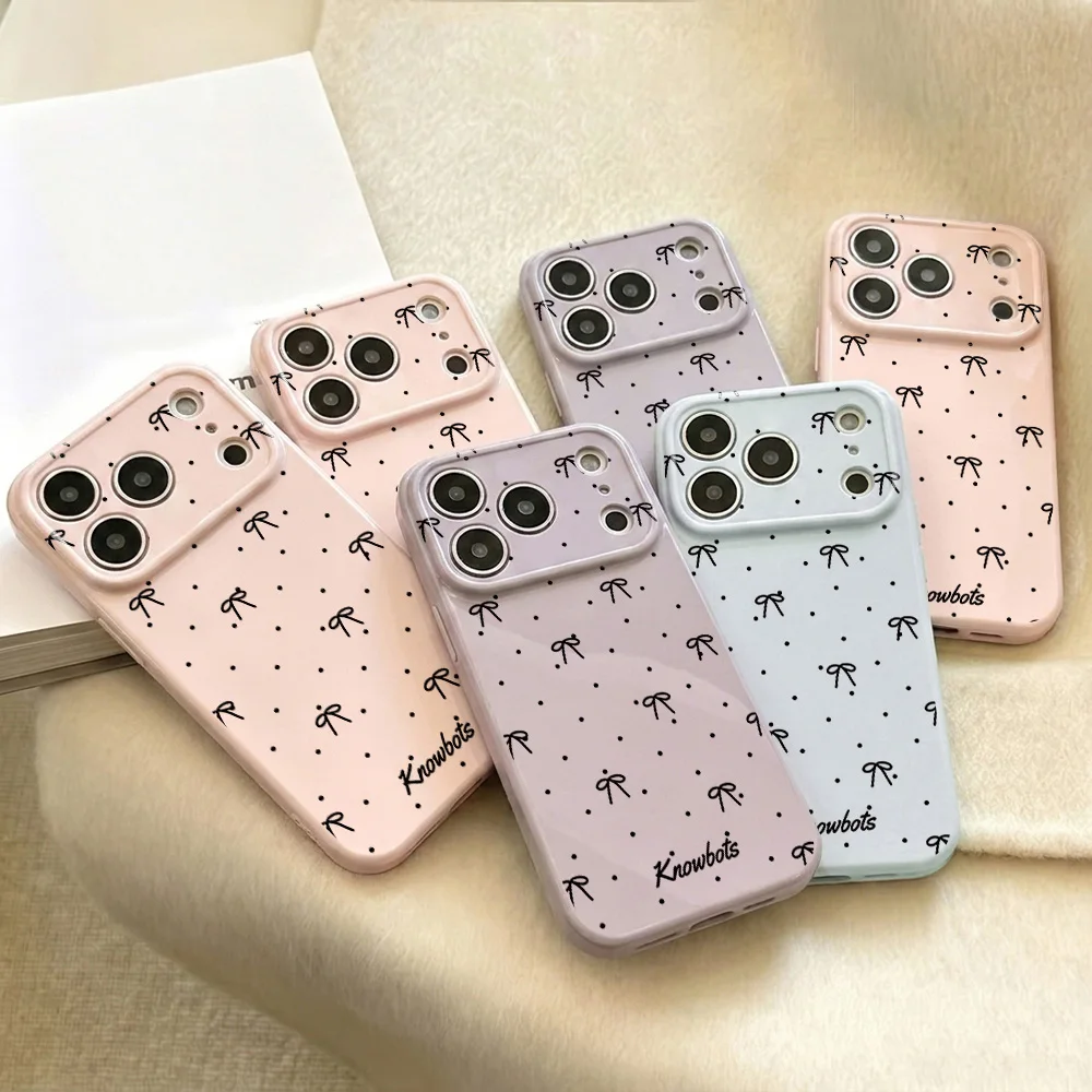 Weiche TPU Silikon Handyhülle für iPhone 17 Pro Max 16 13 11 15 14 12 17promax 16promax Stoßfeste Schleifenknoten-Bemalte Schutzhülle