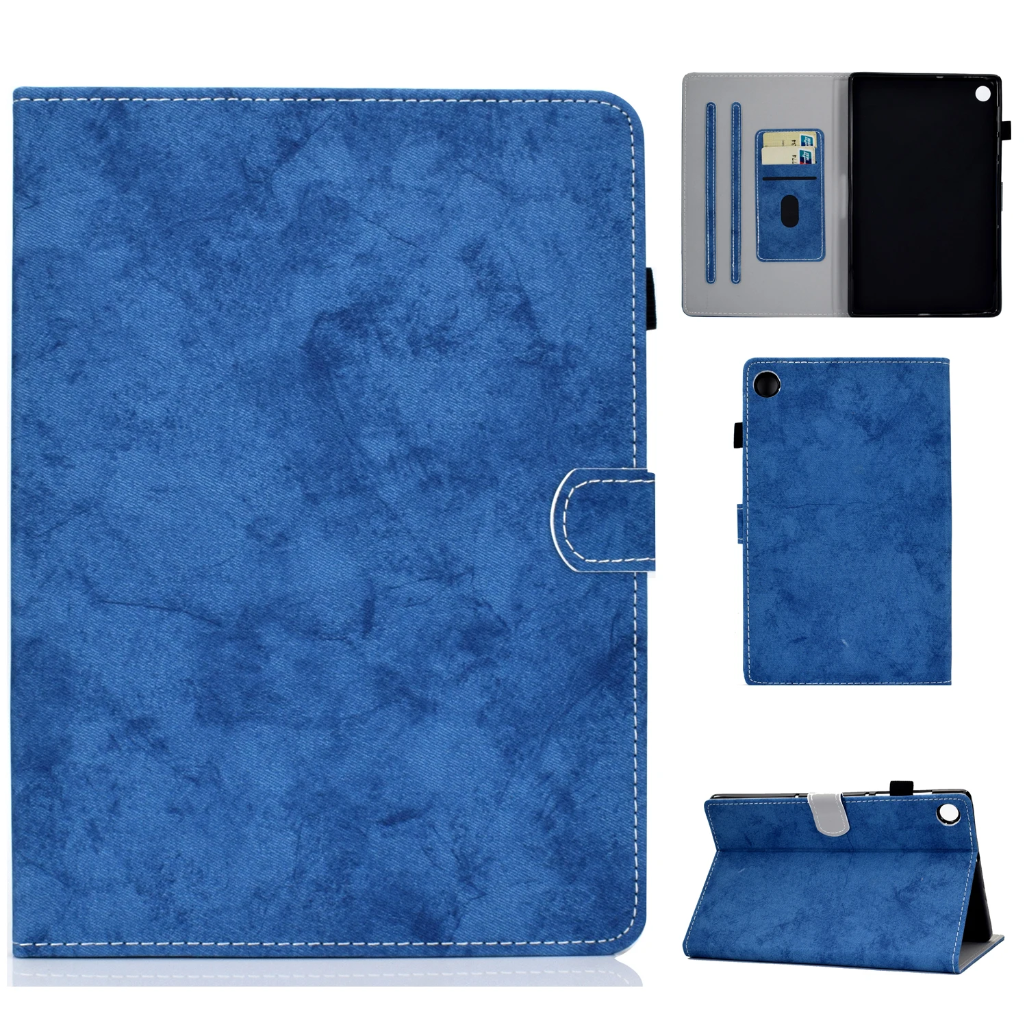 

Flip Textured leather Cover For Samsung Galaxy Tab A8 10.5 2021 10.5" Card slot wallet Fall prevention Tablet protective Cover