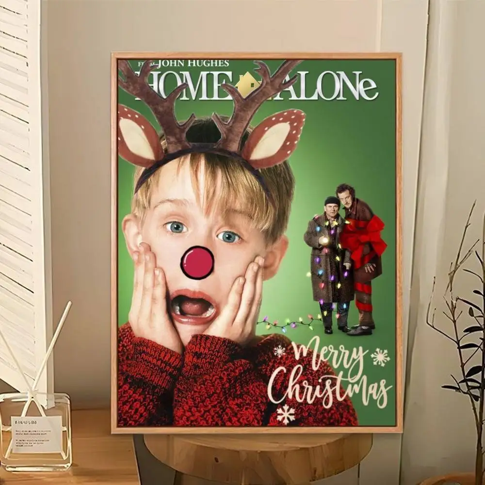Christmas Home Alone  Poster Perfect Space Sticker Self Adhesive for Office Home Theater Wall Art Decor Fancy Gift