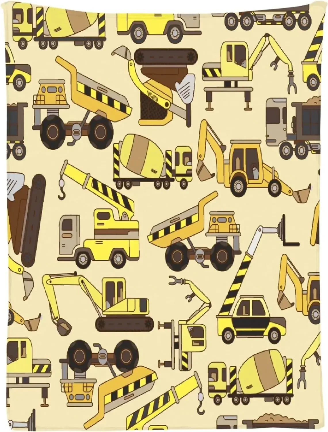 

Winter Kid's 3d Printed Blanket Bulldozers Trucks Tractors Fire Trucks Garbage Lightweight Blankets for Children Birthday Gift