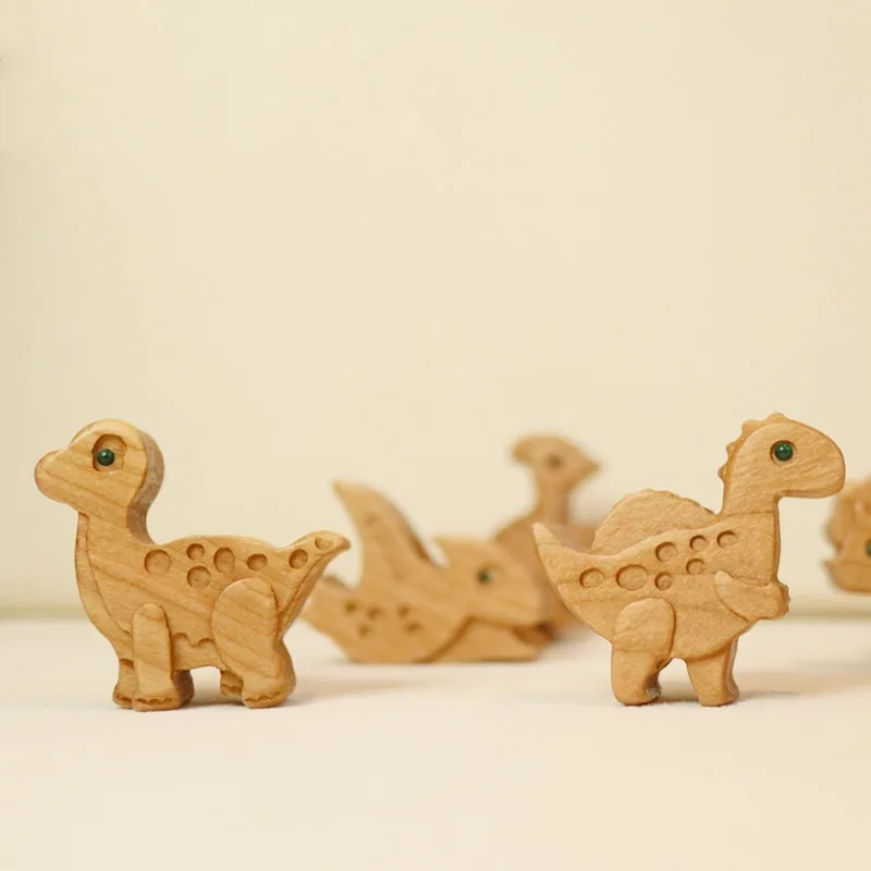 Dinosaur solid wood handle boys and girls wardrobe door drawer handle hook