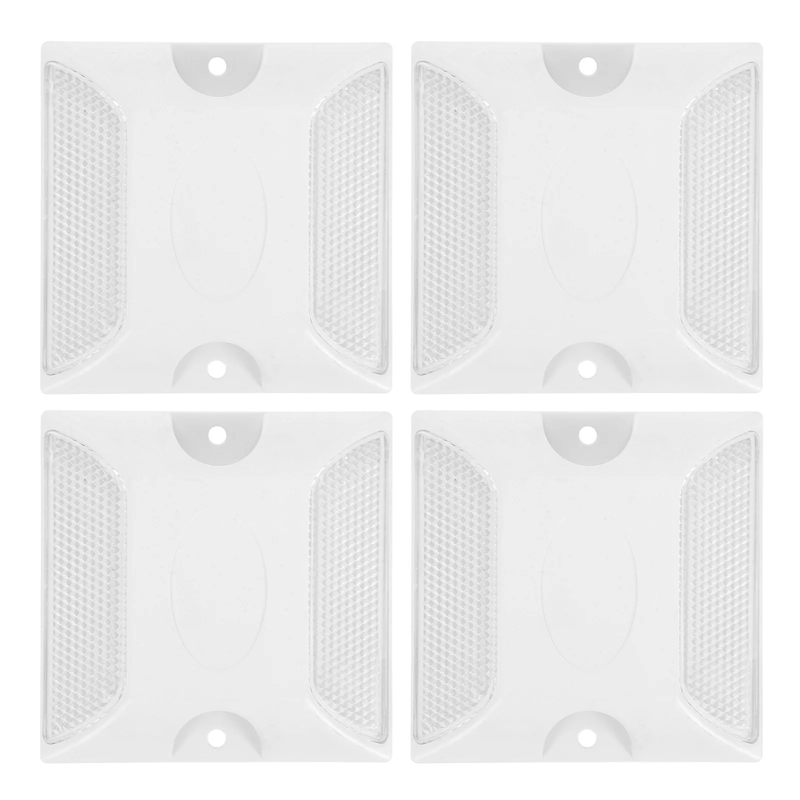 4Pcs High Visibility Reflective Road Studs ABS Pavement Markers for Driveway Entrance Night Safety Reflectors Robust Outdoor