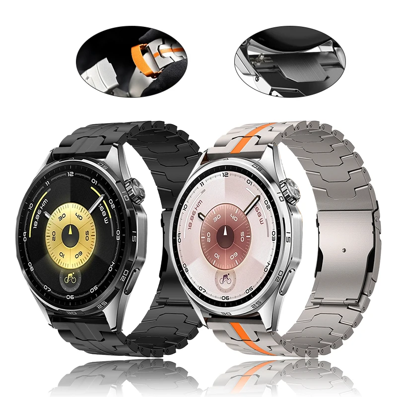 

Титановый ремешок 22 мм для часов Huawei GT6/GT6Pro, деловой ремешок с пряжкой из нержавеющей стали для Huawei GT5 Pro/GT4, 46 мм