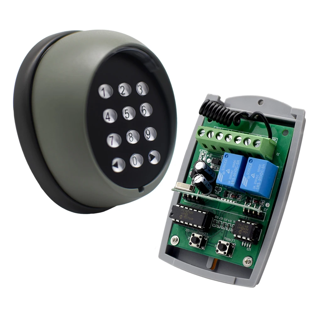 433.92MHz Access Control password Multi Function 433 transmitter receiver Wireless Keypad garage gate door opener