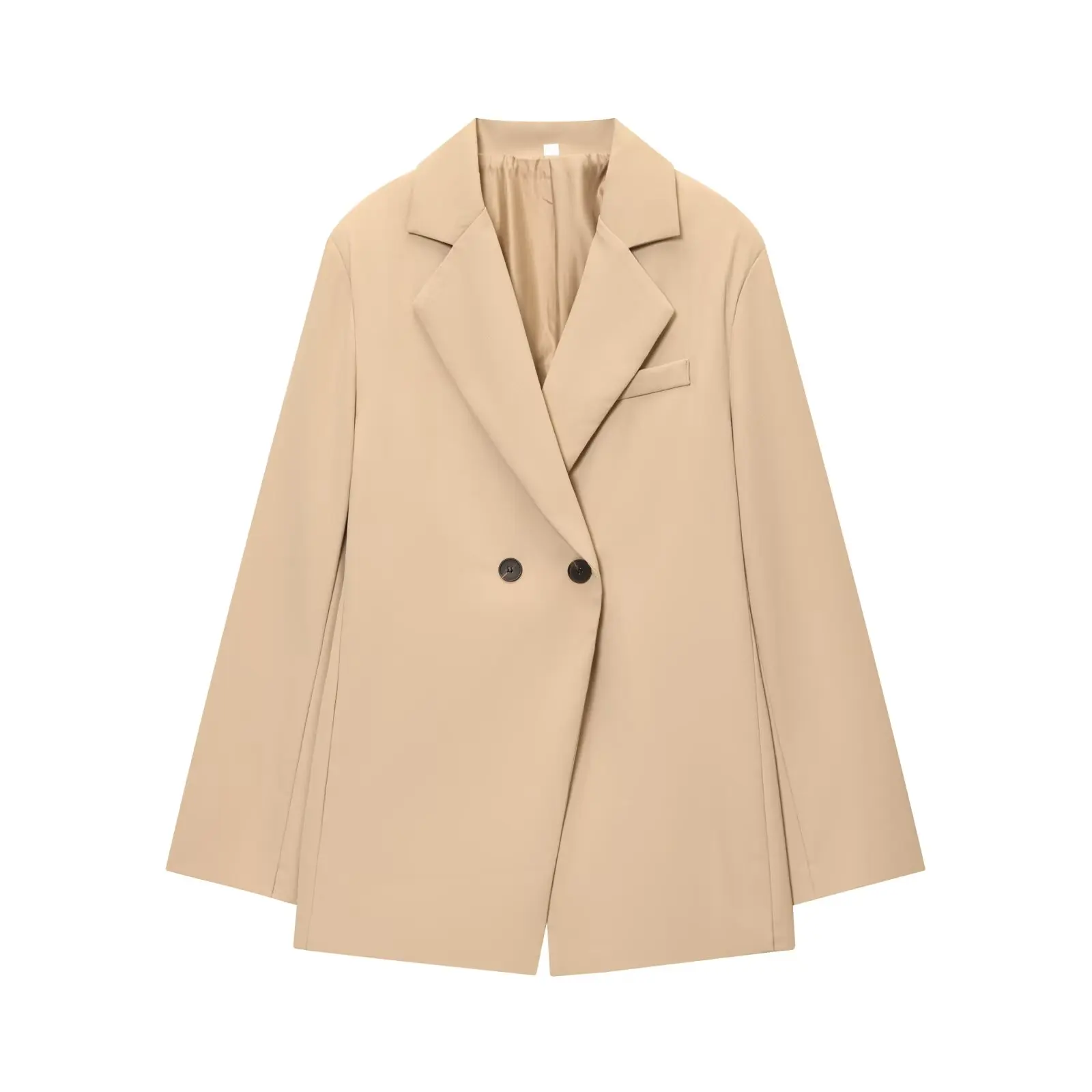 Faionable Vielseitiger Damenanzug Jaet mit Schlitzdesign von JNLEAOG Autumn Collection Stand Fit Long Sve Polyester