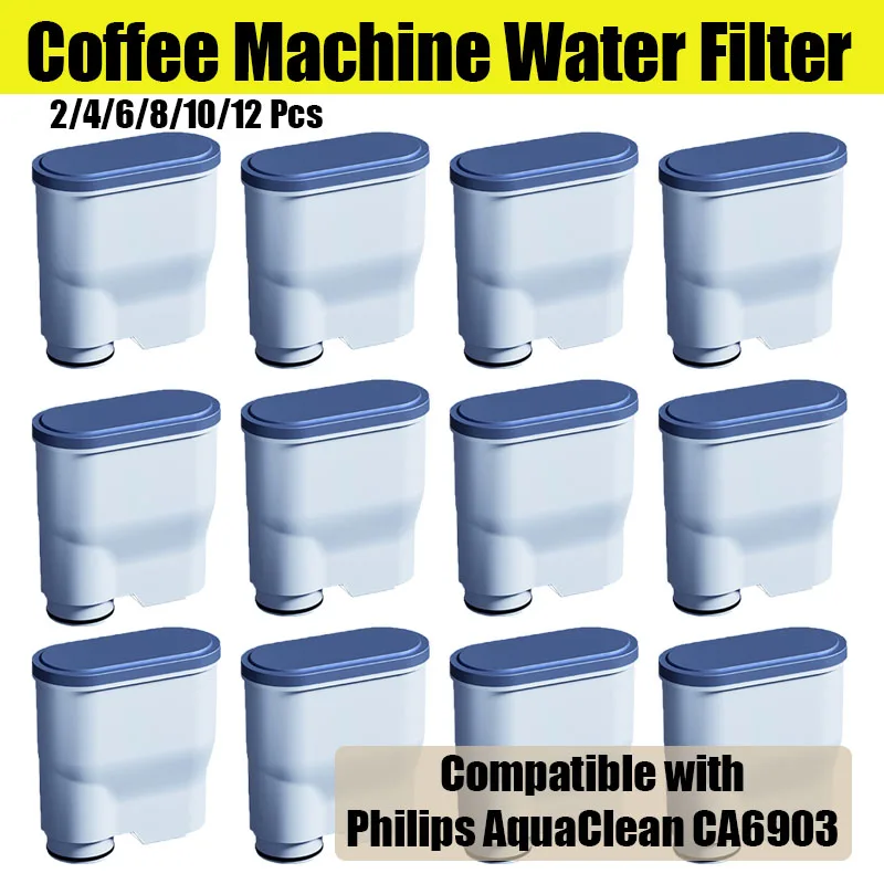 12-2Pcs Filter for CMF009 Philips Coffee Machine Water Filter Replacement for Saeco AquaClean CA6903/10/00/01/22/47 Scale Remove