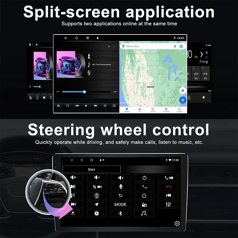 راديو سيارة 10 بوصة 6 + 128 جيجابايت لسكودا يتي 2009-2015 ستيريو لاسلكي أبل Carplay أندرويد 15 كاميرا GPS تلقائية خريطة جوجل واي فاي رئيس Un #3