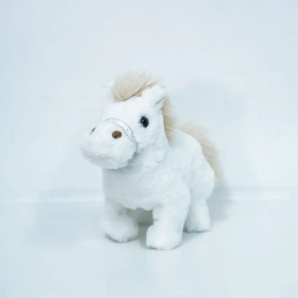 Simulato cavallo ambulante bambola di peluche passeggiate e produce suoni che spostano la coda Cavallo elettrico peluche interattivo unico