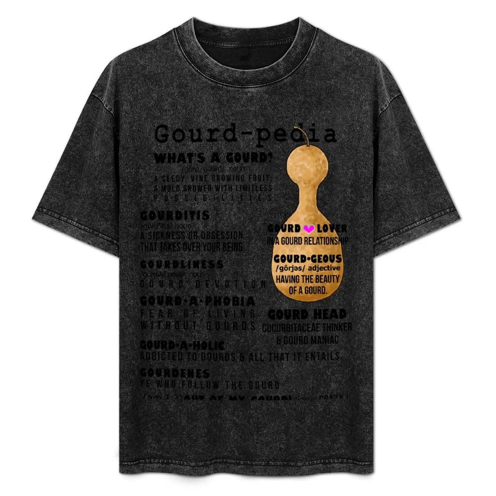 Gourd-pedia What's a Gourd (black letters) Shirt T-Shirt cute tops anime designer shirts mens graphic t-shirts