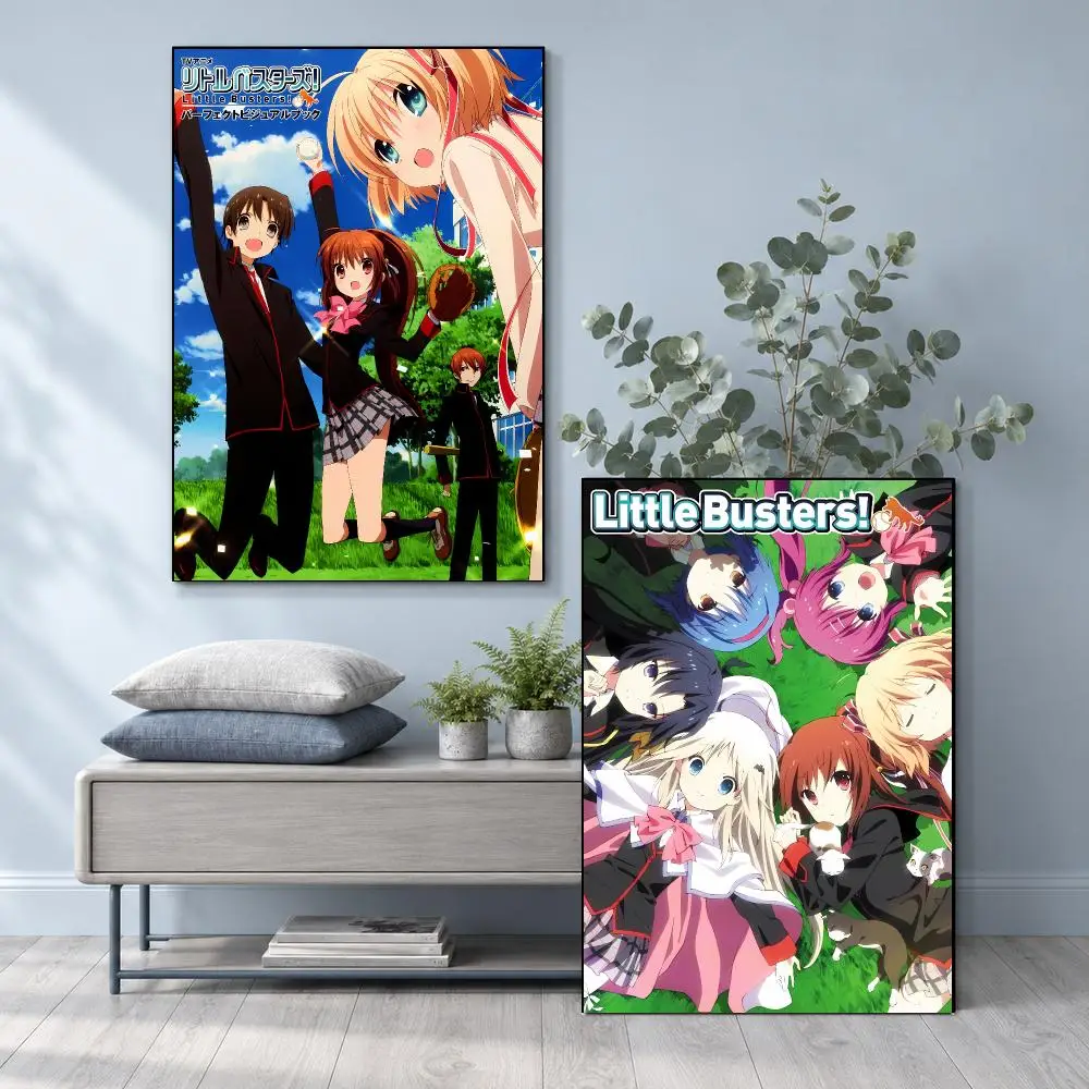 Cute Dreamy Emotional School Anime L-Little Busters Poster Frameless PP Self Adhesive Aesthetic Room Gift Decor