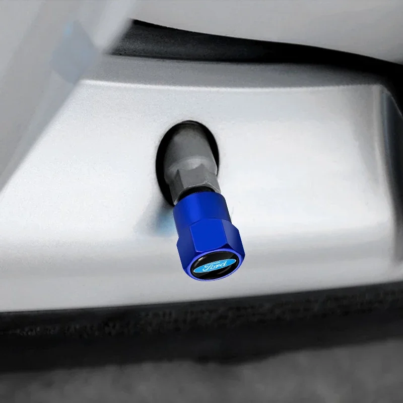 Car Styling Car Tire Hexagonal Valve Nozzle Cap For Ford Focus 2 3 Mondeo Fiesta Kuga Ranger Escort Explorer Excape Taurus