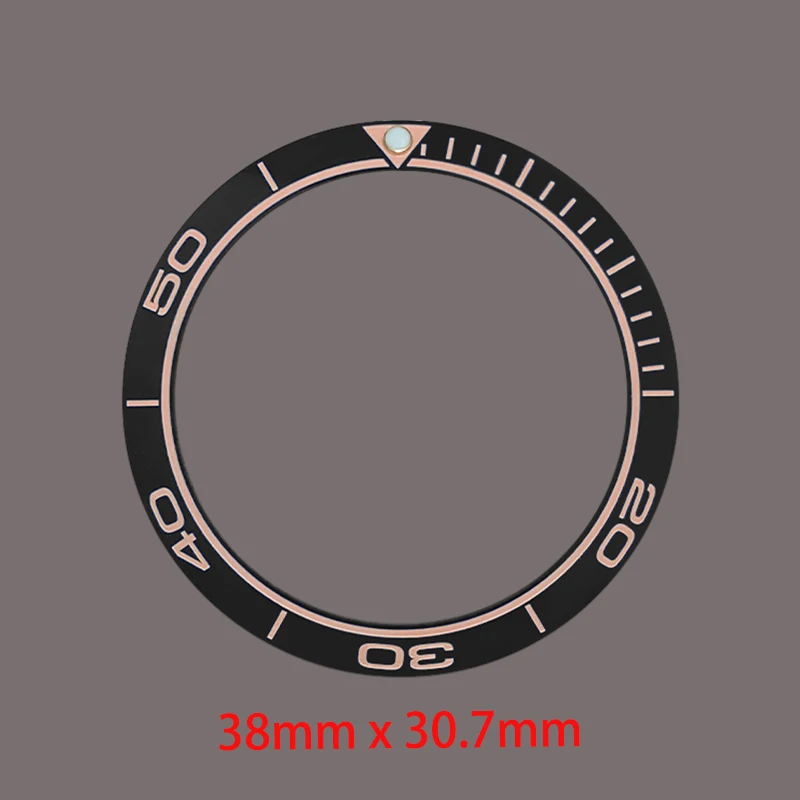 38mmx30.7mm Tilt Ceramic Bezel Insert Ring Fits For SKX007 SKX009 SRPD SUB Case NH35 NH36 Watch Case Bezel Ring Accessories