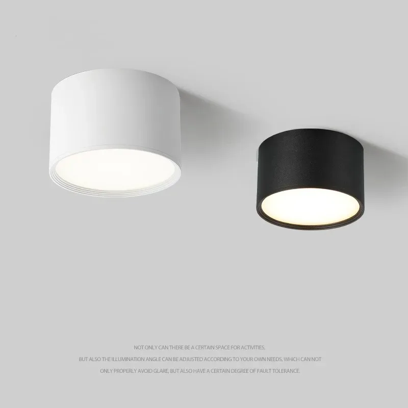 

Ультратонкий потолочный светильник для поверхностного монтажа, круглый светодиодный потолочный прожектор без перфорации, коммерческий потолочный светильник для офисного коридора