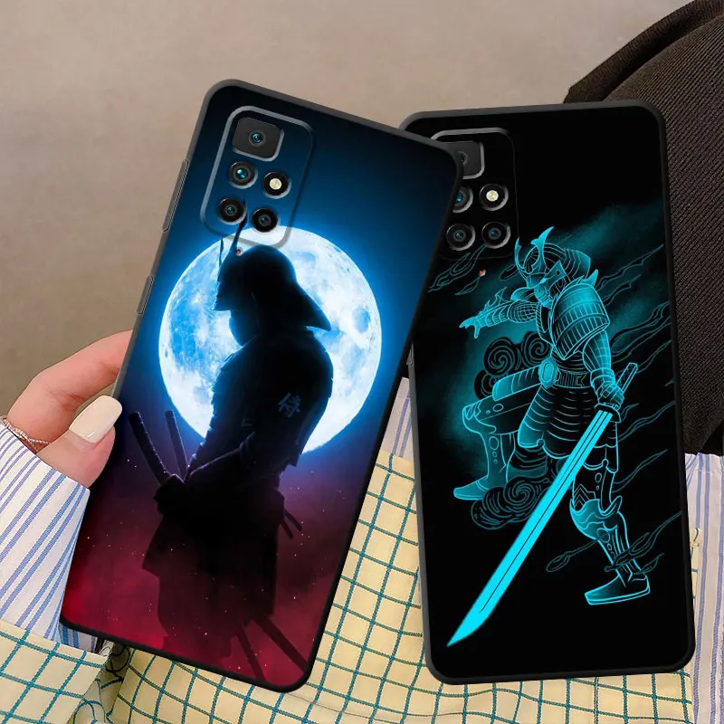 Samurai Japan Ghost Art Phone Case for Xiaomi Mi 9T A2 Lite 9 SE CC9 11T Note 10 11 Lite 5G 10T 12 13 12T Pro Silicone Cover