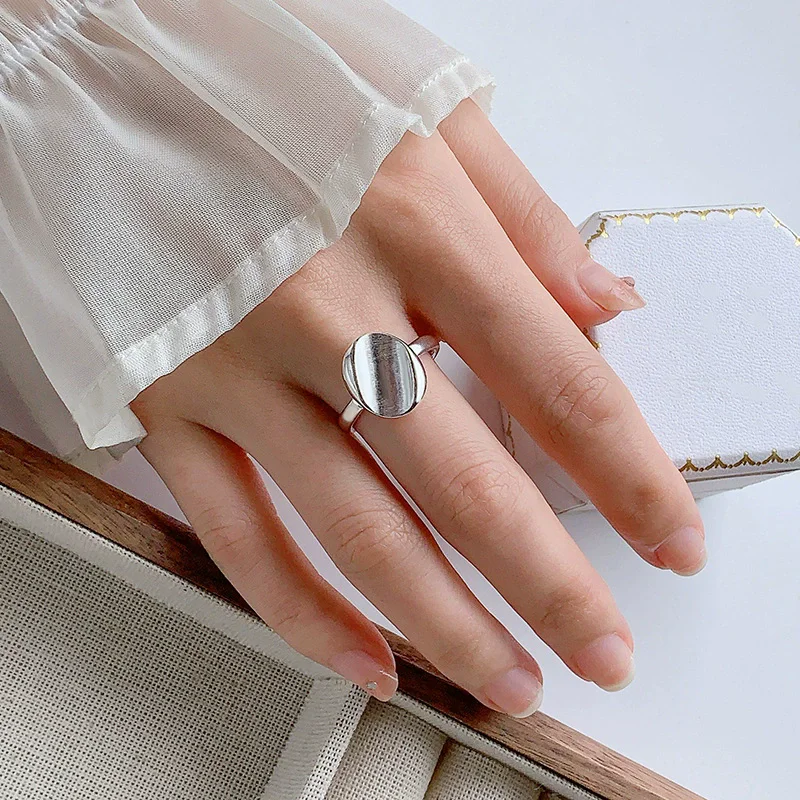 XIYANIKE أنيقة القطع الناقص الهندسة قابل للتعديل خواتم للنساء فتاة موضة جديدة مجوهرات اكسسوارات هدية حفلة عيد ميلاد anillos