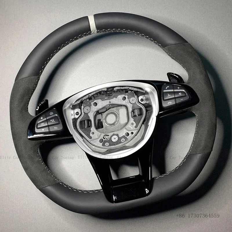 

Кожаный руль для Mercedes-Benz AMG W203 W204 W205 W167 W176 W221 W177 W124 W212 W213 W218 W222 W211 C63 C300 E63 C450 A250