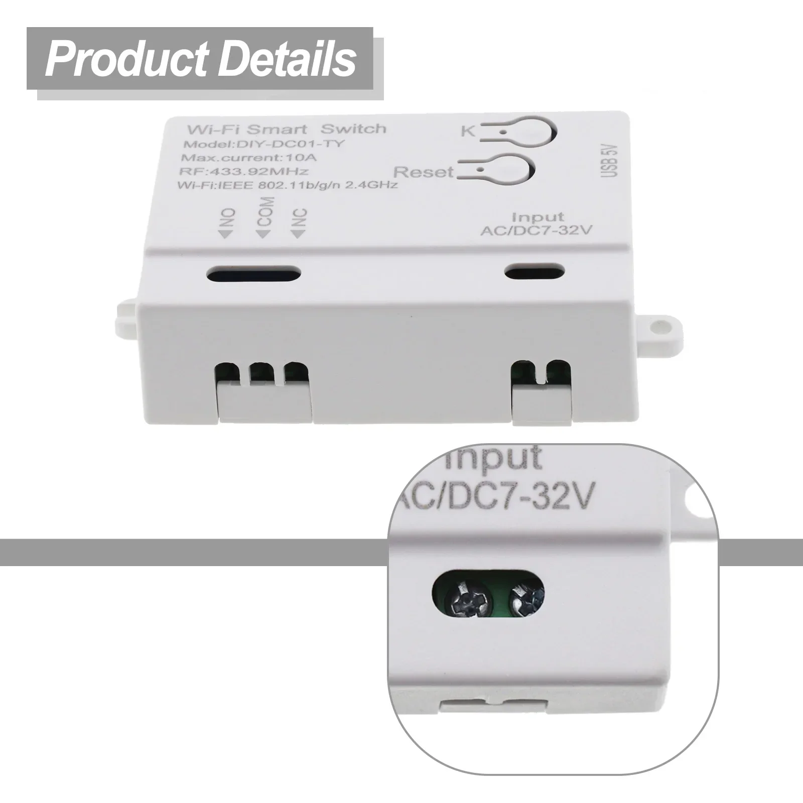 Save energy  manage devices remotely  voice control supported For Tuya WiFi smart switch DIY timer 1 channel 732V USB 5V