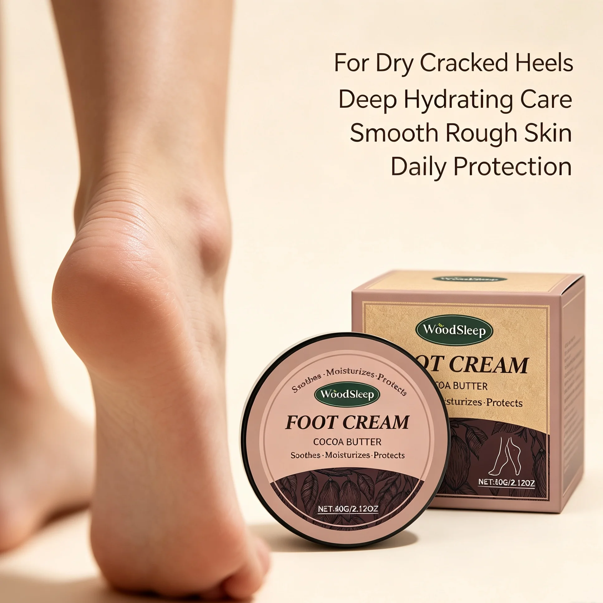 WOODSLEEP Foot Care Moisturize Cream Relieve Dry Exfoliate Repair Crack Improving Roughness Foot Delay A-ging Nutritional Cream
