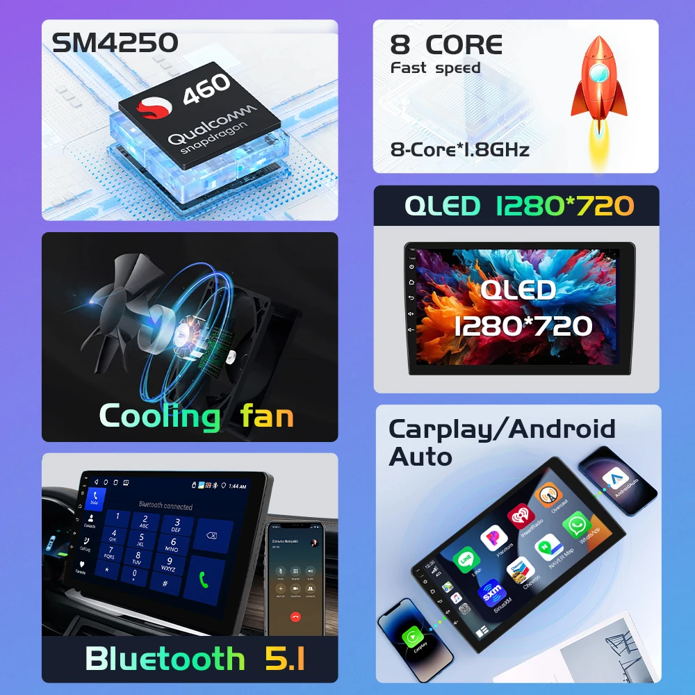 هيكيتي 8 كور كوالكوم سنابدراجون 460 راديو سيارة أندرويد لمازدا 5 2007-2010 Carplay أندرويد السيارات لتحديد المواقع FM واي فاي 2din autoradio #3