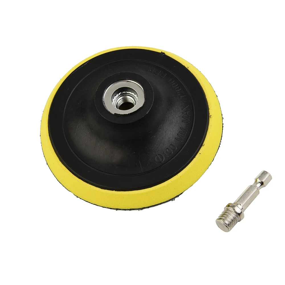 4 Inch 100mm Buffing Pad Rotary Backing Pad With M10 Drill Adapter Polishing Backer Plate Drill Rod For Polisher Grinding Tool