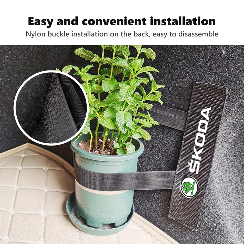 Car Interior Organizer Storage Net Seat Back Fixing Bag Auto Accessories For Skoda Fabia 1 2 Octavia a7 RS Superb Rapid Yeti