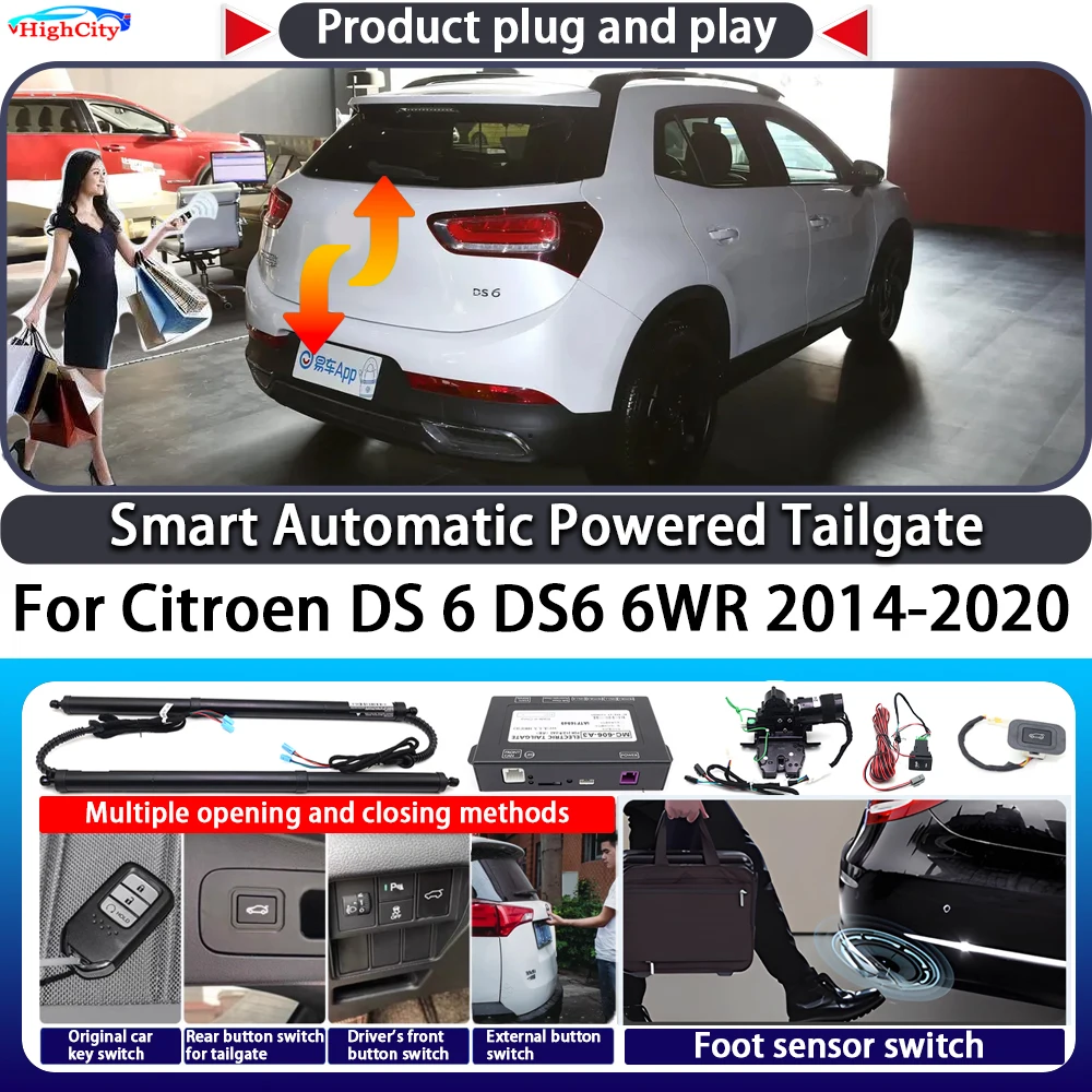 

For Citroen DS 6 DS6 6WR 2014-2020 OEM Smart Automatic Powered Tailgate Key Control Trunk Lift Close Kit Electric Power Tailgate