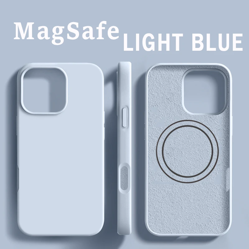Für Magsafe Original Magnetische Fall Für iPhone 16 15 14 13 Pro Max Plus Drahtlose Lade Fall Officia Flüssigkeit Silikon Telefon Abdeckung – Detail 10
